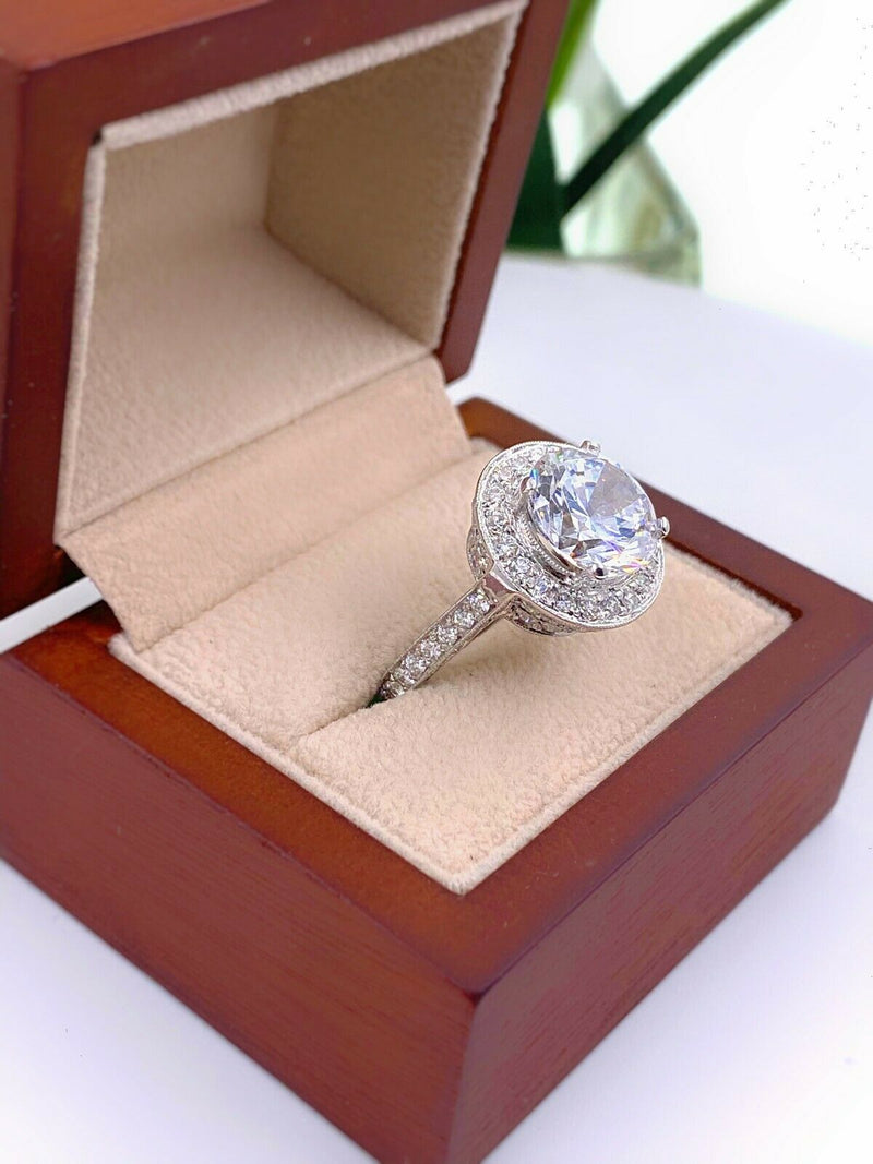 2.50 TCW E VS Diamond Engagement Ring Semi Mounting 14K 11mm