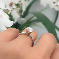 Leo Diamond Engagement Ring Round 1.02 cts I SI2 14K White Gold $9,000 Retail