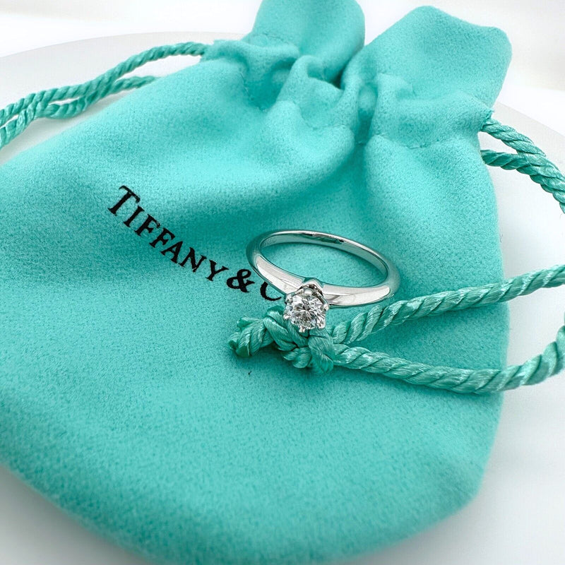 Tiffany & Co Tiffany Setting Round Diamond 0.25 cts E VS1 Engagement Ring Plat