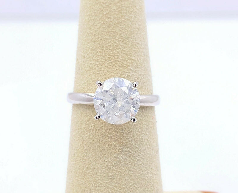 Round Brilliant Diamond 2.00 cts Solitaire Engagement Ring 14kt White Gold