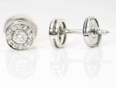 Tiffany & Co Circlet Diamond Platinum Earrings