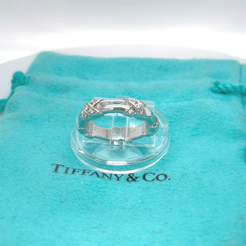 Tiffany & Co Diamond Signature X Ring in 18kt White Gold