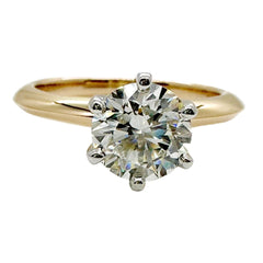 TIFFANY & CO Round Diamond 1.09 cts I VS1 18kt Rose Gold Engagement Ring