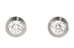 Cartier D'Amour Diamond Bezel Set Earrings Medium 18kt White Gold