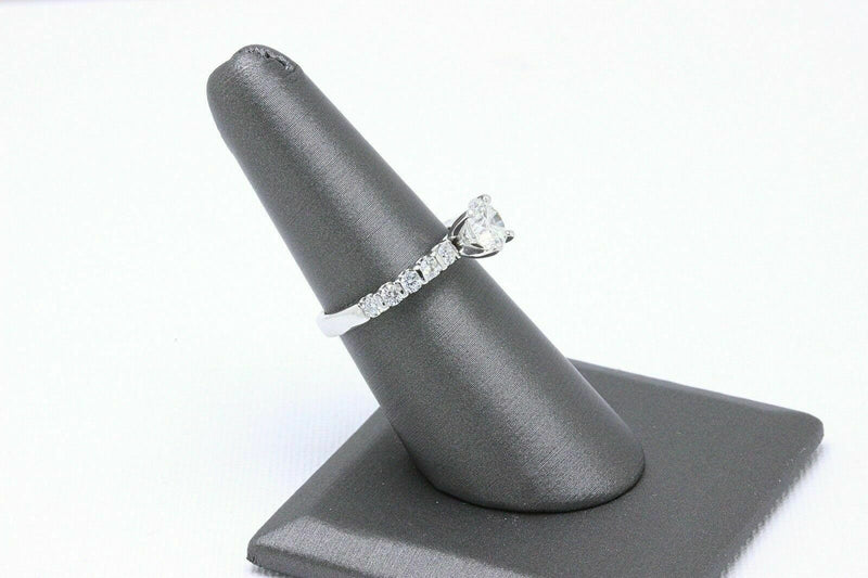 Leo Diamond Engagement Ring Round Cuts 1.70 tcw 14k White Gold $20,000 Retail