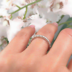 LEO Diamond Wedding Band Ring 14k White Gold $2800 Retail
