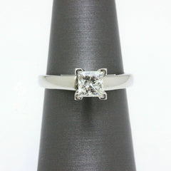 Leo Diamond Engagement Ring Princess 0.75 ct I SI1 14k White Gold $5,300 Retail
