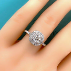 Tiffany & Co Soleste Cushion Diamond 1.45 tcw Platinum Engagement Ring