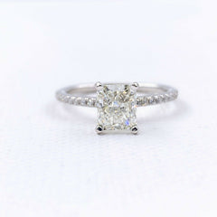 Robbins Bros FOREVERMARK Radiant Diamond Engagement Ring 1.45 tcw