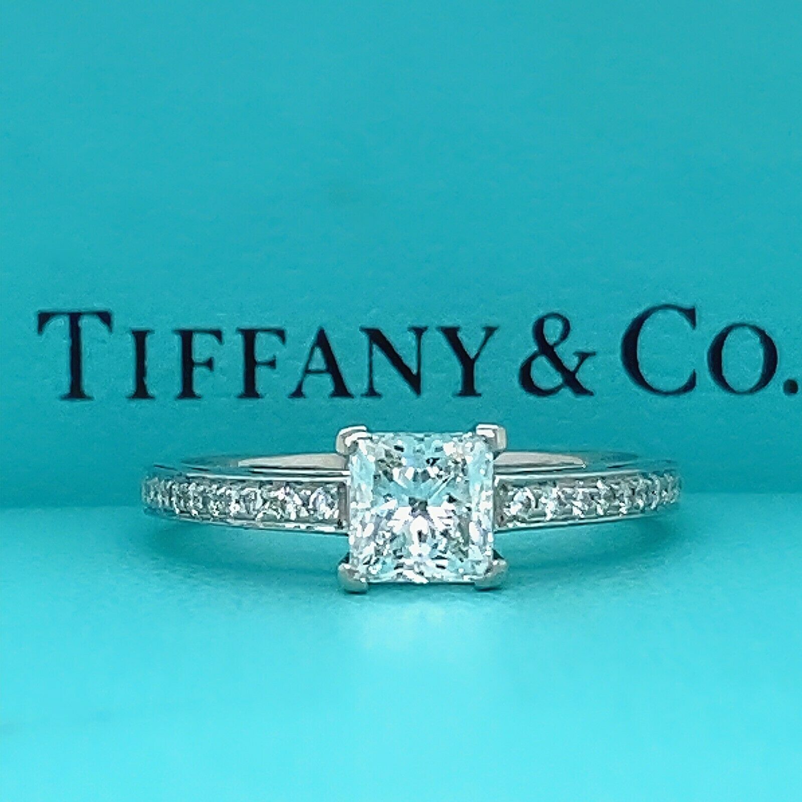 Tiffany & Co Platinum Diamond Engagement Ring Round 1.07 ct F VS1 | QD  Jewelry