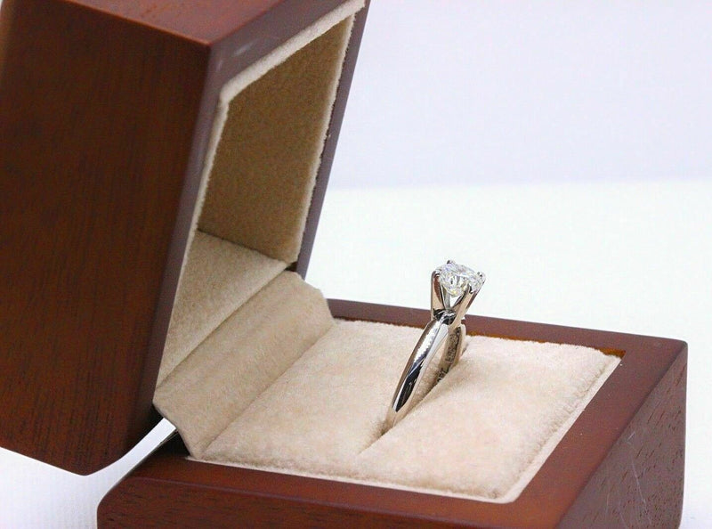 Leo Diamond Engagement Ring Round 0.69 cts G SI2 14k White Gold $6,300 Retail