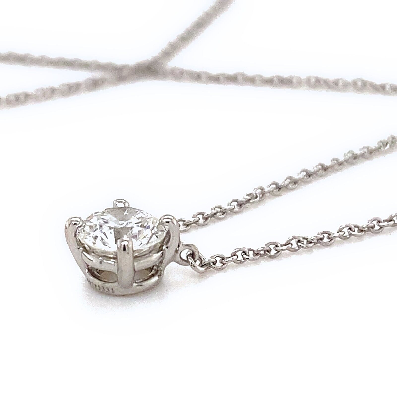 Tiffany Solitaire 0.12 Carat Diamond Pendant, Platinum 950 Necklace –  Carats for Carrots, LLC
