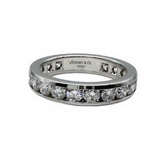 TIFFANY & CO Full Circle Channel Set 1.80 tcw 4 mm Platinum Wedding Band