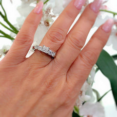 Blue Nile Princess Diamond 1.36 tcw G VS1 Platinum Engagement Ring AGS