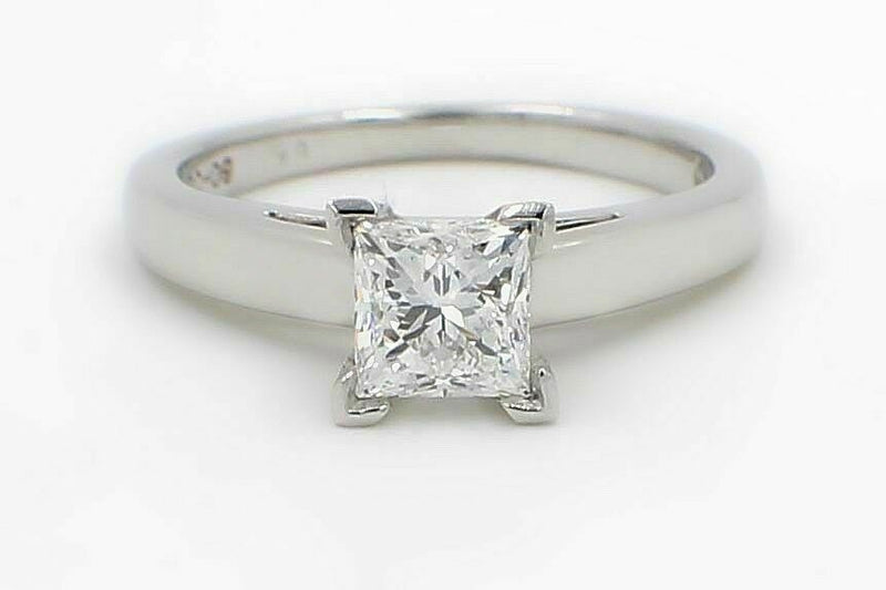 Leo Diamond Engagement Ring Princess 1.01 ct D VS1 14k White Gold $14,000 Retail