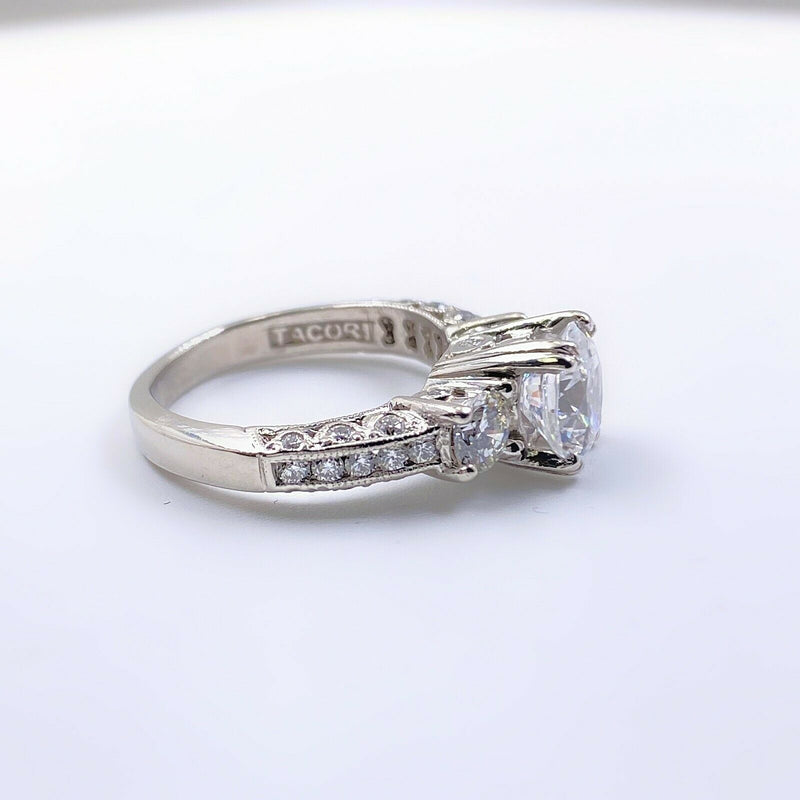 TACORI Classic Crescent HT2250 1.25 tcw Semi Mount Engagement Ring Platinum