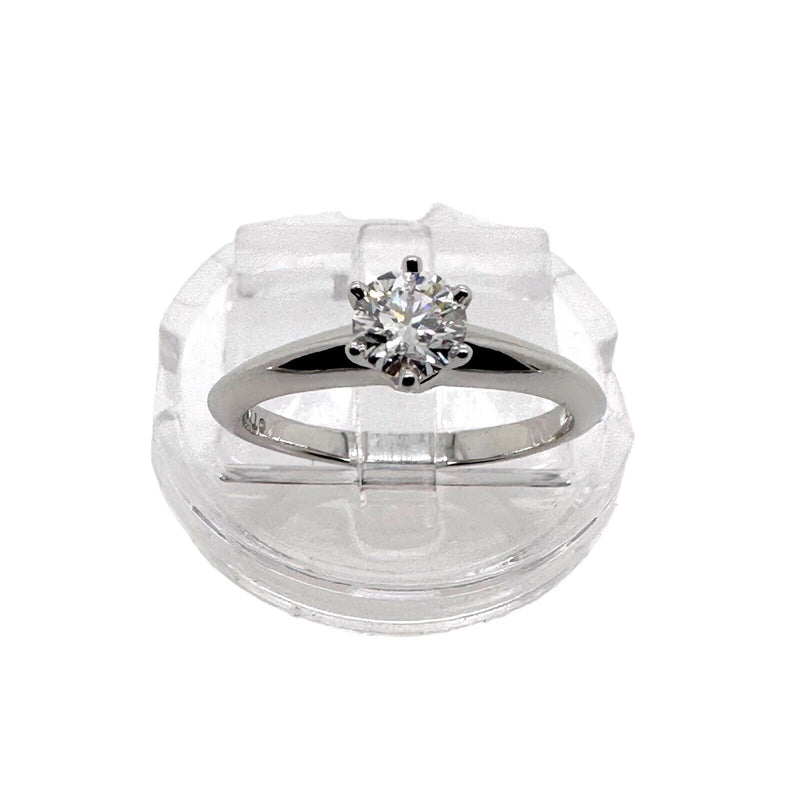 Tiffany & Co. Round Diamond 0.37 cts F VVS1 Solitaire Engagement Ring Platinum