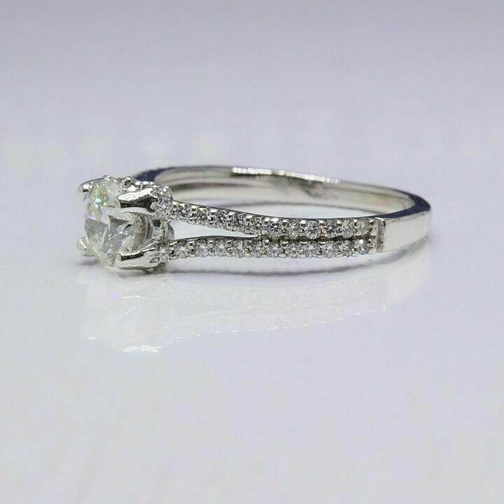 Hearts on Fire Diamond Engagement Ring Round 1.50 ct 14K White Gold $9000 Retail