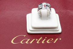 Cartier 18k White Gold & Black Lacquar Ring Le Baiser Du Dragon Coa & Pouch