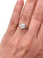 Vintage Tiffany & Co. Round Diamond 1.72 TCW Engagement Ring GIA H VS2