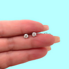 Tiffany & Co. Round Diamond Stud Earrings 0.52 tcw E VS1 Platinum Certificates