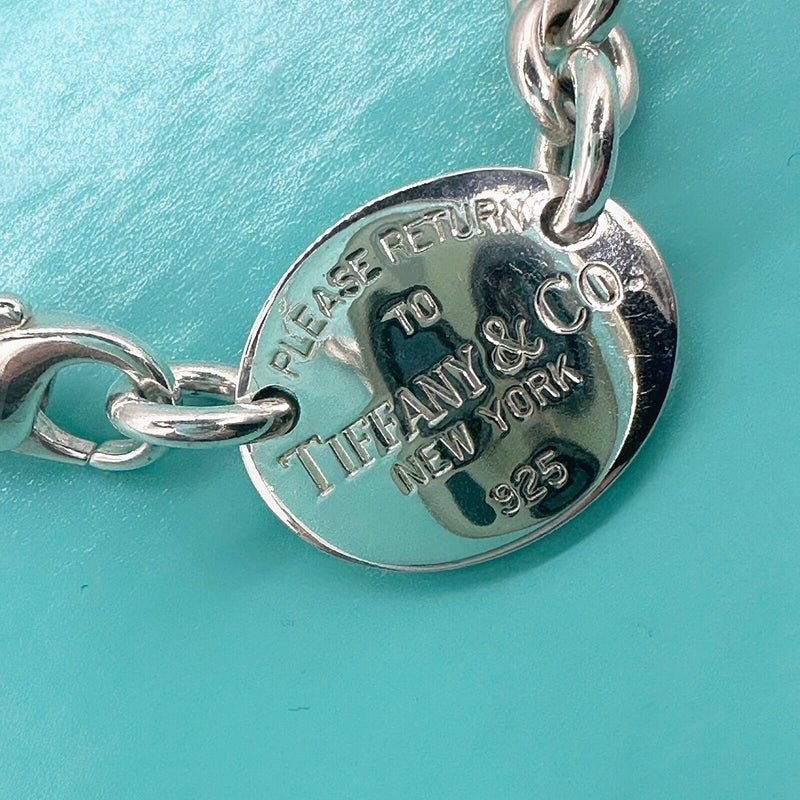 Tiffany & Co.  Return to Tiffany Oval Tag Necklace Sterling Silver