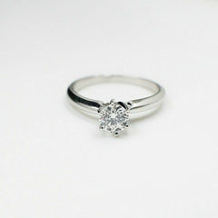 Hearts on Fire Diamond Engagement Ring 0.37cts G SI1 Round 14k White Gold
