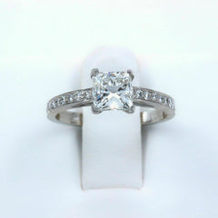 Tiffany & Co Princess Diamond Engagement Ring 1.29 tcw Platinum $17,100 Retail
