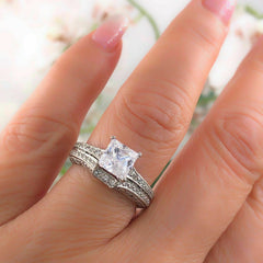Tacori Crescent Diamond Engagement Ring Wedding Band Set Platinum