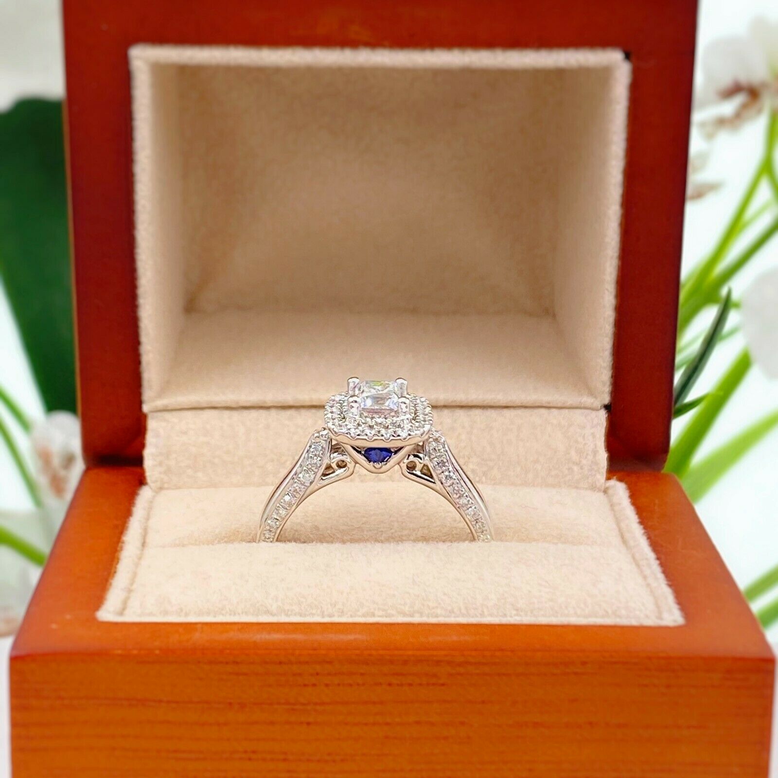 Vera Wang Love Emerald Diamond Double Frame Halo Engagement Ring 1 ct Rtl  $3,229 | eBay