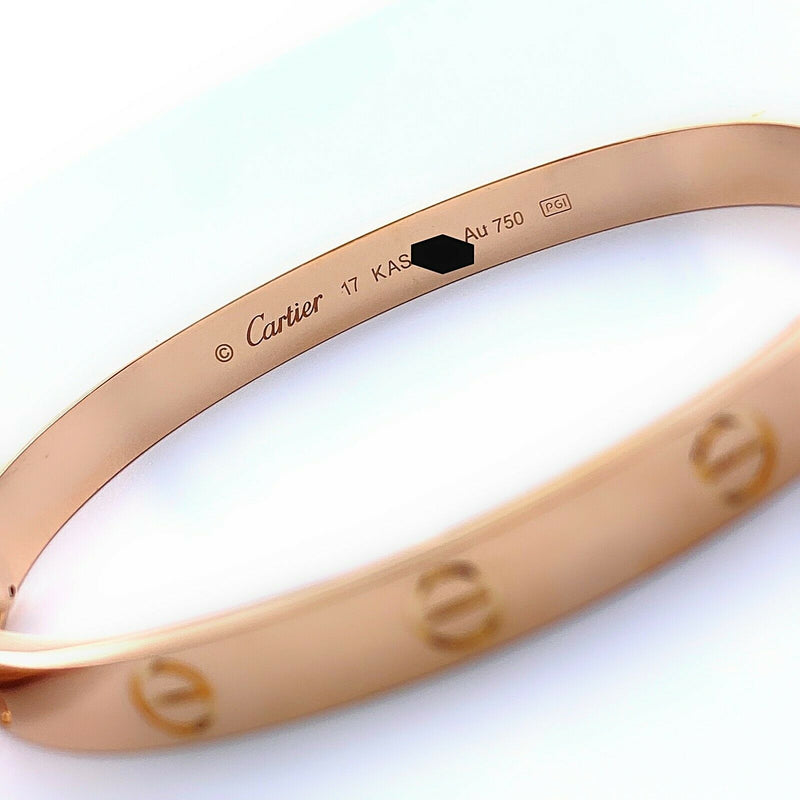 Cartier Love Bracelet Bangle 18K Pink Gold 750 Size16 90210682 | eBay