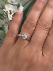 Hearts on Fire Signature Diamond Engagement Ring Round 0.71 ct 18k White Gold