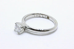 Leo Diamond Solitaire Engagement Ring Round 0.45 cts 14k White Gold
