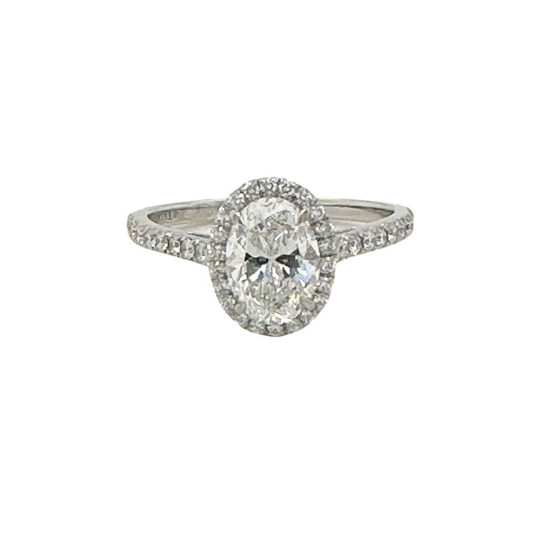 Tiffany & Co. Oval Diamond Soleste 1.33 tcw D VVS2 Engagement Ring Platinum
