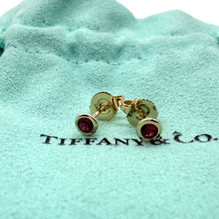 Tiffany & Co. Elsa Peretti Color by the Yard Ruby Bezel Set Earrings 18kt YG