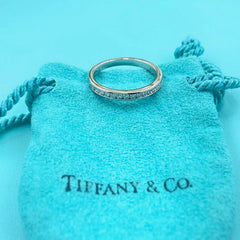 Tiffany & Co Channel Set Round Diamond Wedding Band 2.5 MM 0.24 tcw Platinum