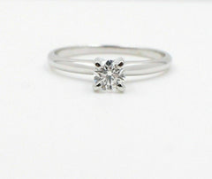 Hearts on Fire Diamond Engagement Ring Round 0.36 tcw Set in 14k White Gold