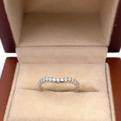 A. JAFFE Round Diamond Contour V Wedding Band Ring 18k White Gold 2 MM #2