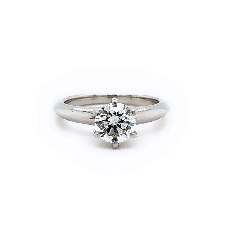 Tiffany & Co. Round Brilliant Diamond 1.05 cts I VVS2 Engagement Ring Platinum