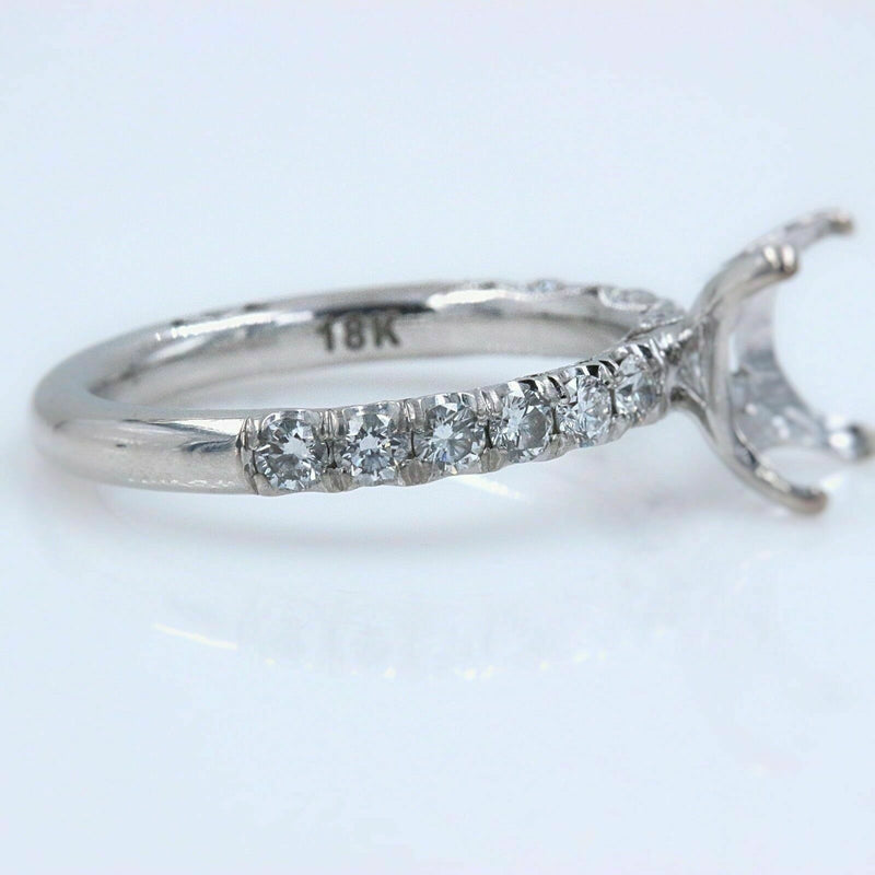 TACORI Petite Crescent Diamond Engagement Ring Semi Mount Band 18k White Gold