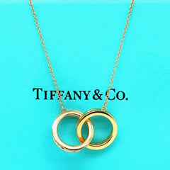 Tiffany & Co 1837 Interlocking Circles Pendant in Rose Gold Small 18kt