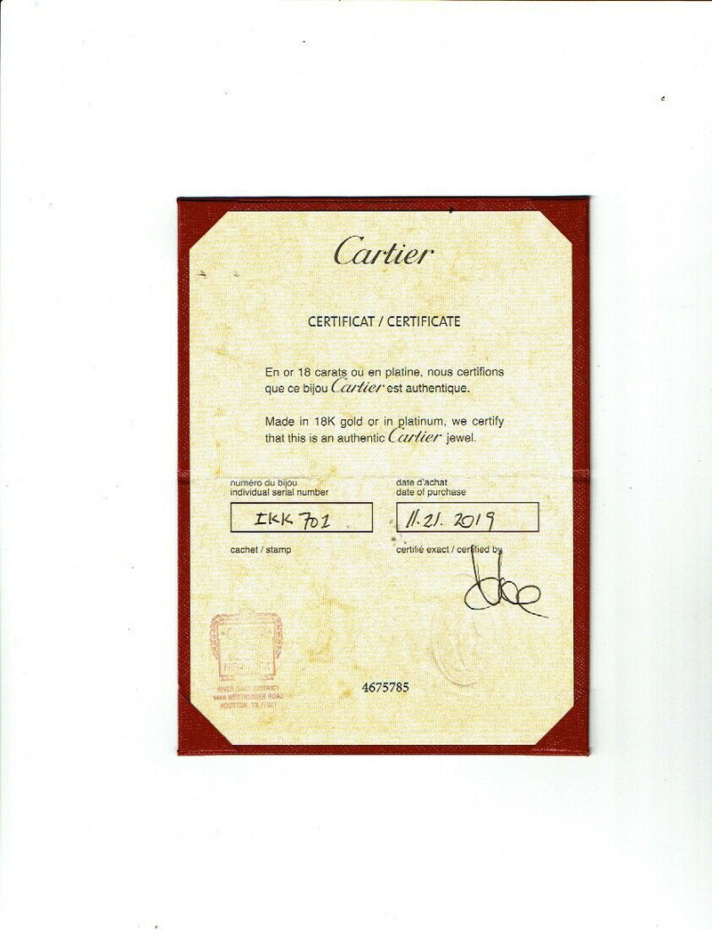 Cartier LOVE 18KT PINK Gold Bracelet Bangle COA Boxes SZ 16