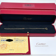 CARTIER Trinity Charm Bracelet in 18kt White Yellow Pink Gold Boxes and COA