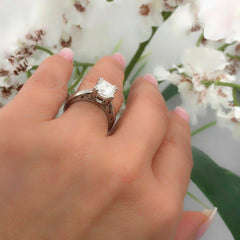 Na Hoku Diamond Engagement Ring Cushion Cut 1.97 cts F VVS1 18K White Gold