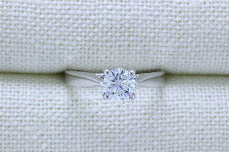 Celebration Diamond Engagement Ring Round 0.98 cts 14k White Gold