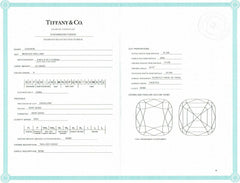 Tiffany & Co Legacy Platinum Cushion Diamond Engagement Ring 0.66 tcw H VVS1