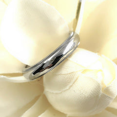 Tiffany & Co Classic Milgrain Wedding Band Ring 4 MM Platinum