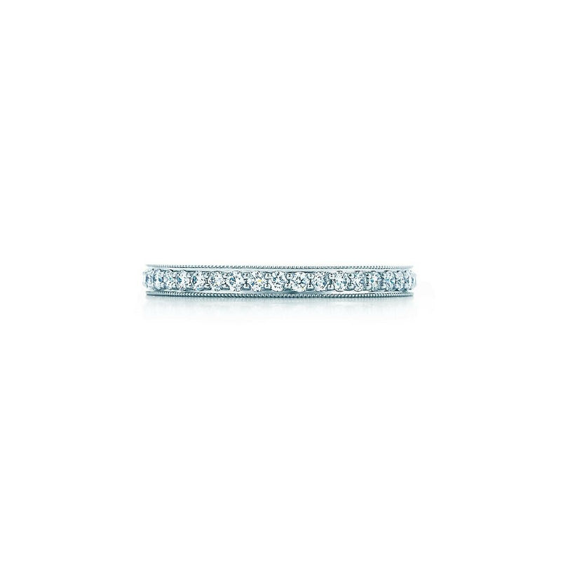 Tiffany & Co Legacy Collection Full Circle Diamond Wedding Band Ring 2 MM Plat