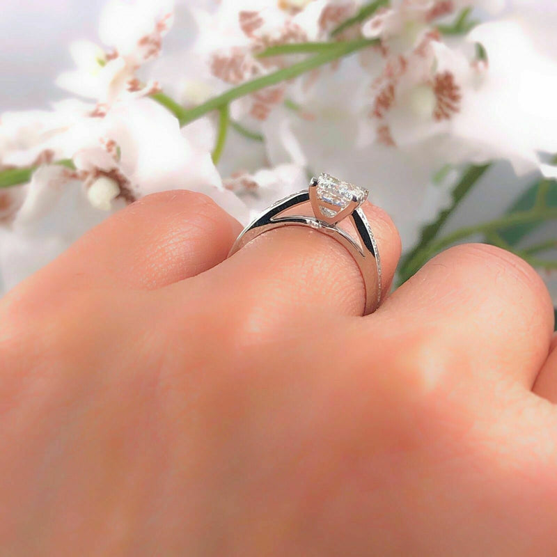 Tiffany & Co Princess Diamond Engagement Ring 1.29 tcw Platinum $17,100 Retail