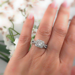 Tolkowsky Diamond Engagement Ring Princess 1.56 tcw 14k White Gold $7,049 Retail
